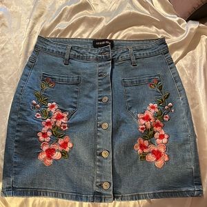 Jean skirt size medium